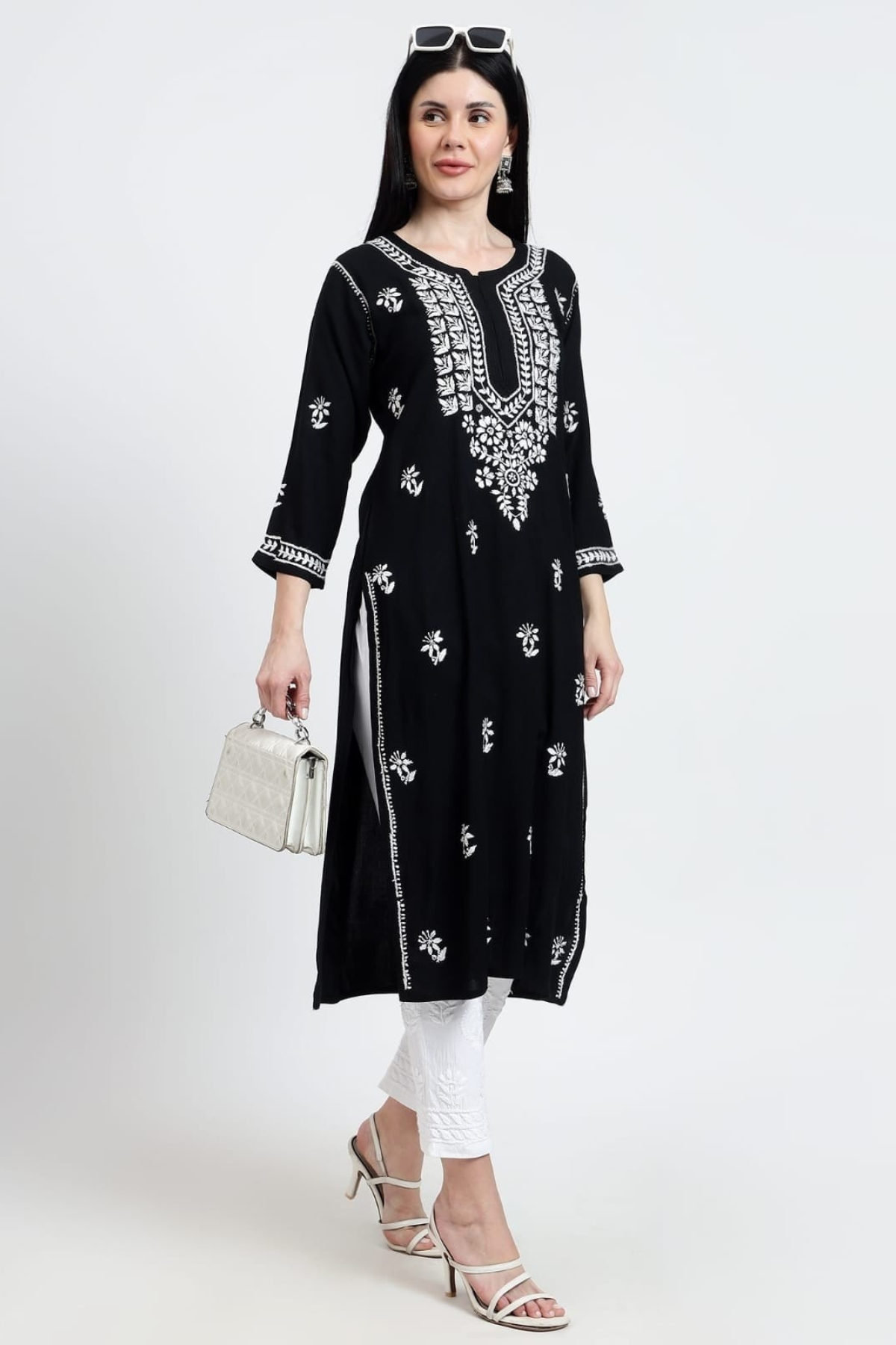 Midnight white kurti